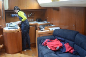 Yulia making a ton of spaghetti (bless her)